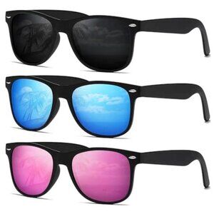 Mens Womens Polarized Sunglasses Retro Mirror Lens Driving Fishing UV Protection